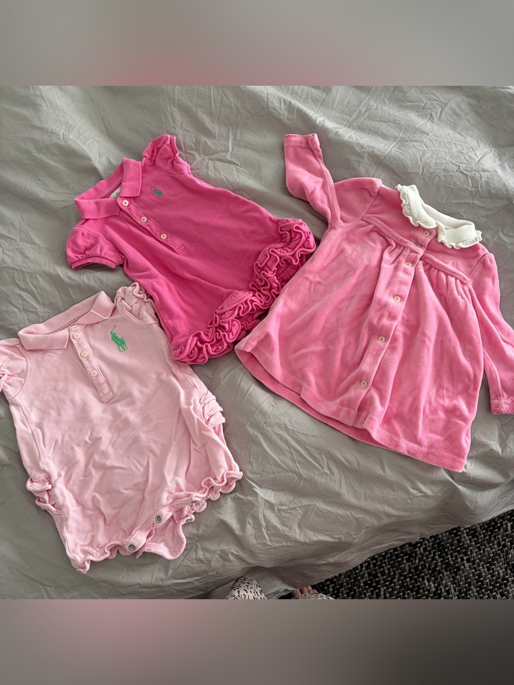 Ralph Lauren lot of pink dresses and onesie 6 months
